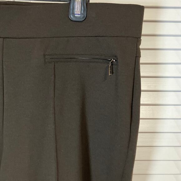 Rafaella Classic Brown Pleated Elastic Waist Pants 16 - Picture 7 of 7
